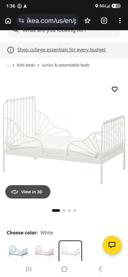 Ikea White Minnen Child's Bed