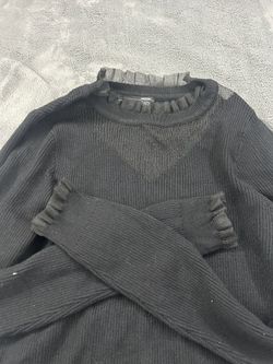 Black Semi Mesh Long Sleeve
