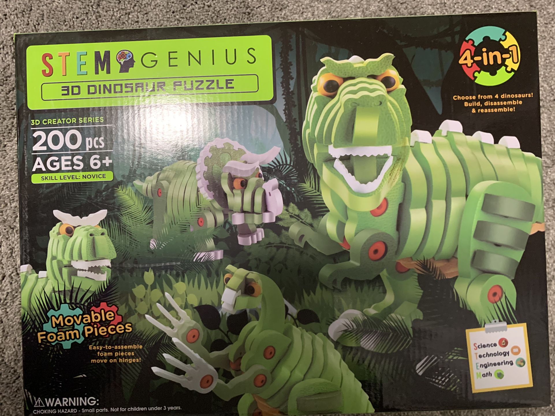 3D Dinosaur Jigsaw Puzzle - $10