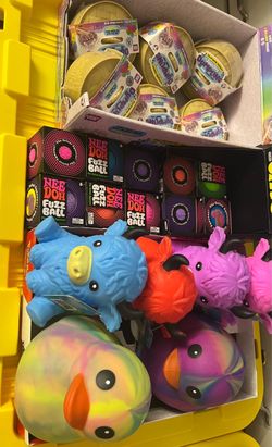 NeeDoh Fuzz Ball Squeeze Toys and Squishy Dumpling Toys, Squeeezy Cow Toys
