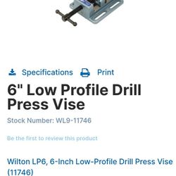 Wilton 6" Low Profile Drill Press Vise