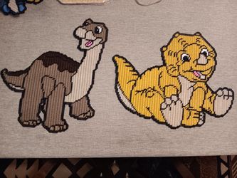 Land Before Time Plastic Canvas Decor