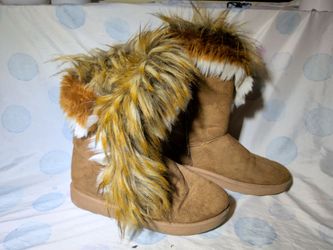 Camel faux suede boots size 40/ 9.5 in women's