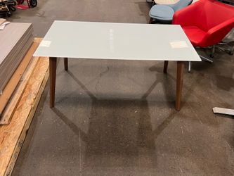 Modern Frosted Glass Table – Scandinavian Style Conference / Dining Table 60x30