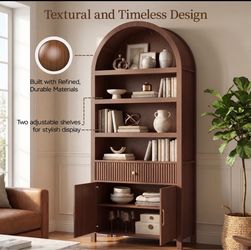 71" Tall Arched Cabinet with LED lights
