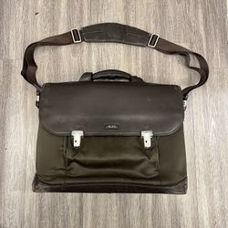 Tumi Formula T Leather Briefcase Brown Messenger Bag