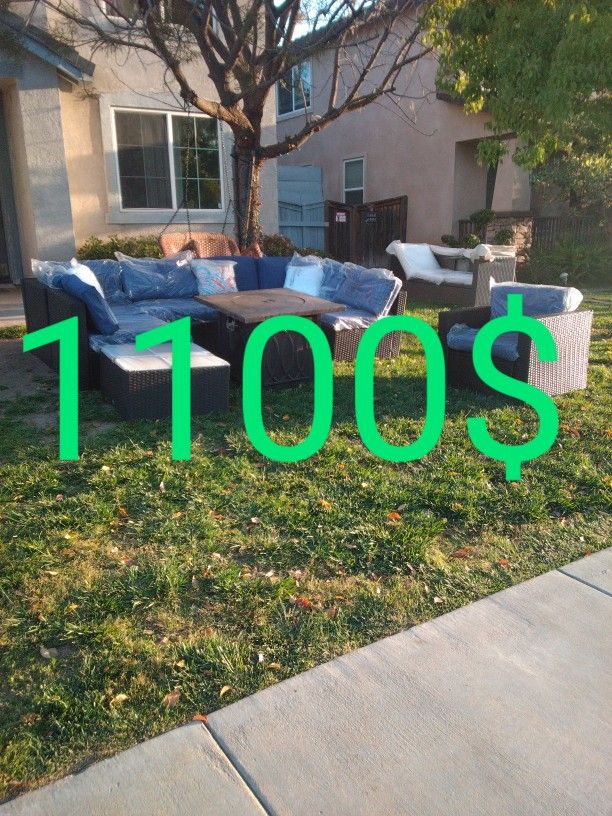 Black Wicker Rattan Furniture Set XL Patio Furniture Set