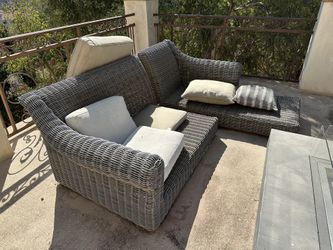 Restoration Hardware Outdoor L Shaped Chaise Sofa