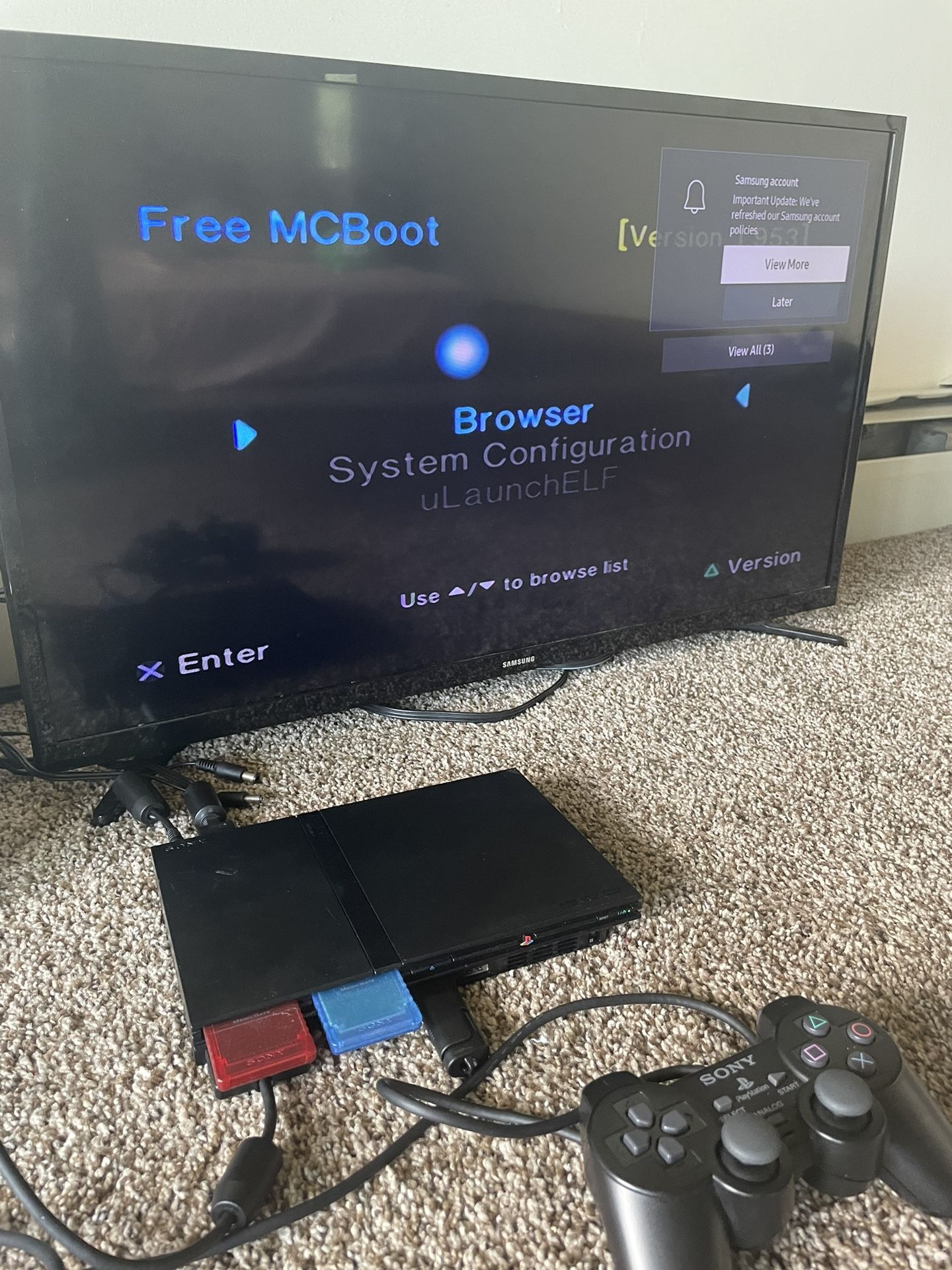 Ps2 Modded + 2 Controllers + USB 32 Gb