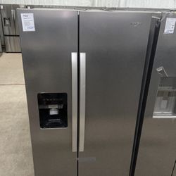 36 Inch Wide Side-By-Side Whirlpool Refrigerator