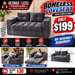 Love seat boneless couch