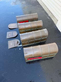 Lot of 4 Streetscape Westchester Solid Brass Mailboxes — Parts/Repair