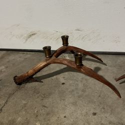 Deer Horn Candle Holders 
