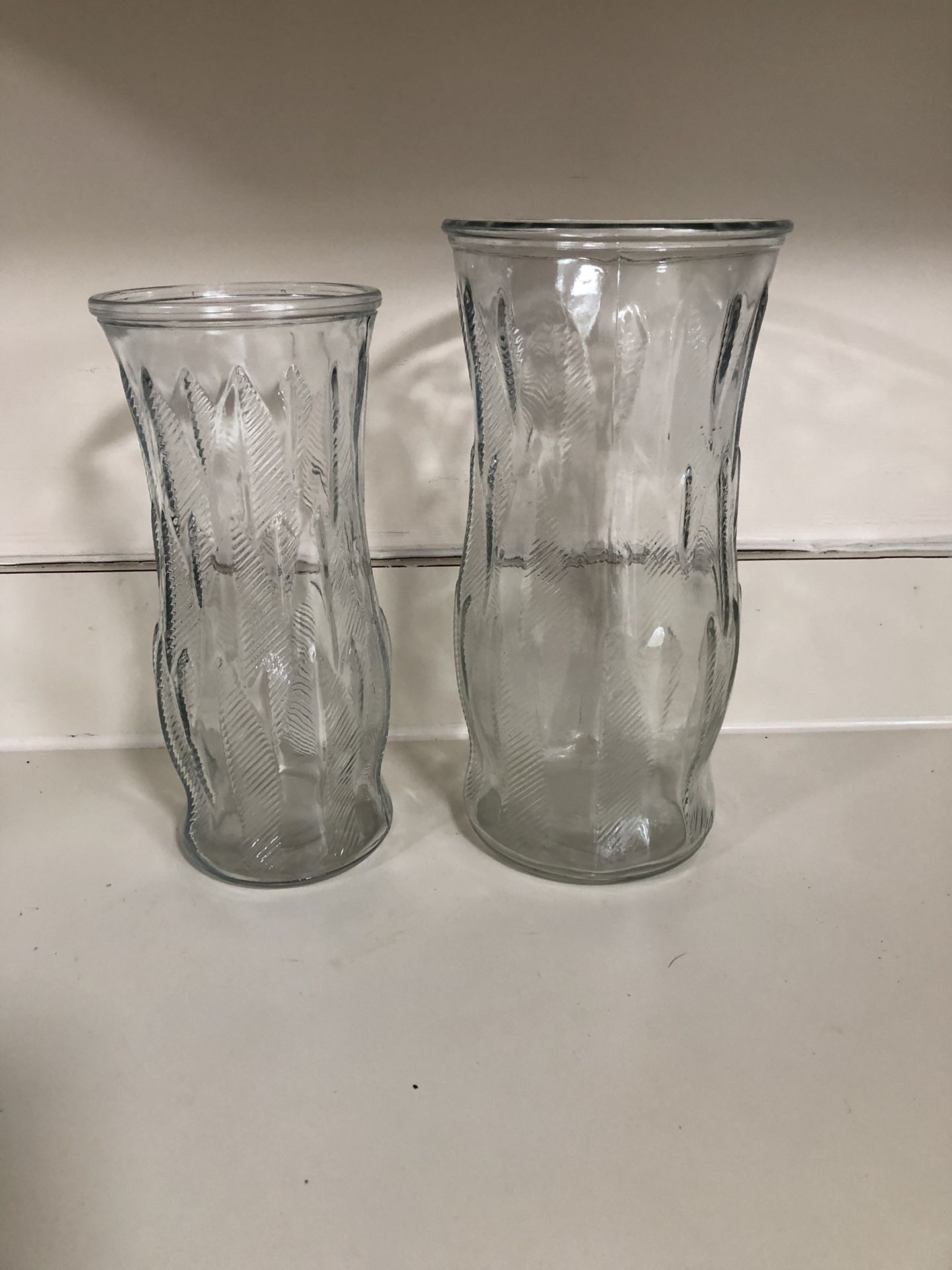 Glass flower pots