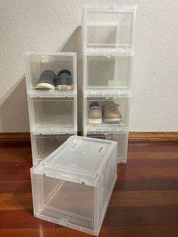 8 Shoe storage bins from Container Store