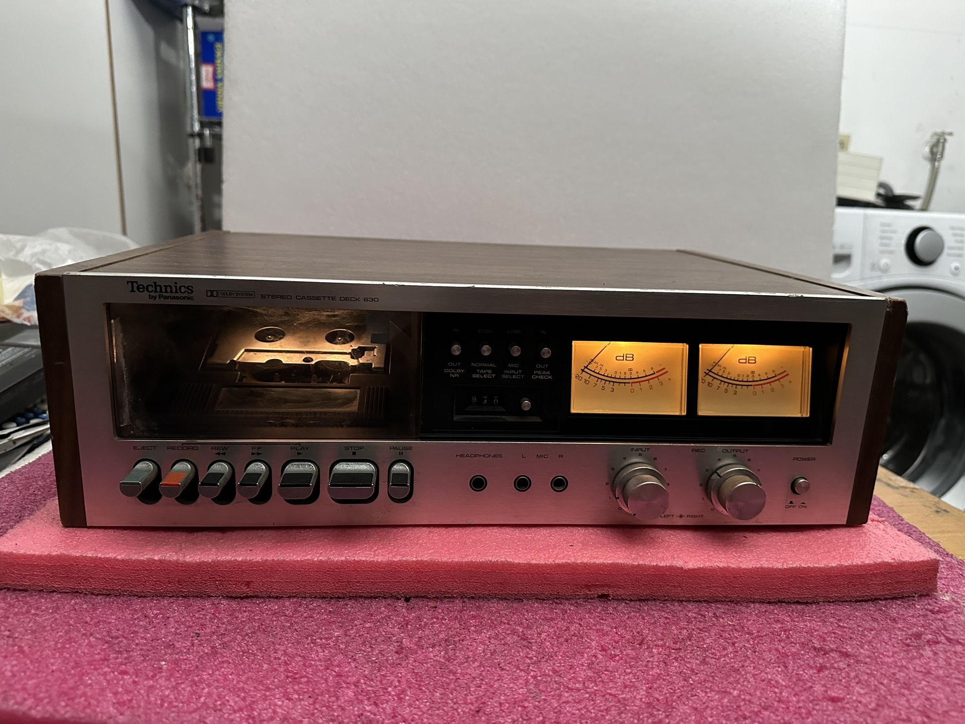 VINTAGE TECHNICS RS-630US STEREO CASSETTE DECK , NOT WORKING 