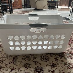Sterilite White Rectangle Laundry Basket