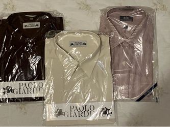 New, 3 men’s designer dress shirts size 17(34).M