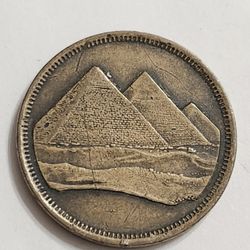 Egypt 5 Piastres Antique Coin