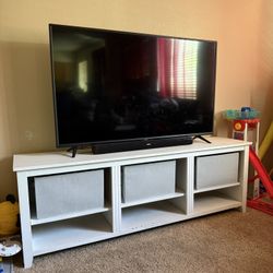 White TV Stand Entertainment Center