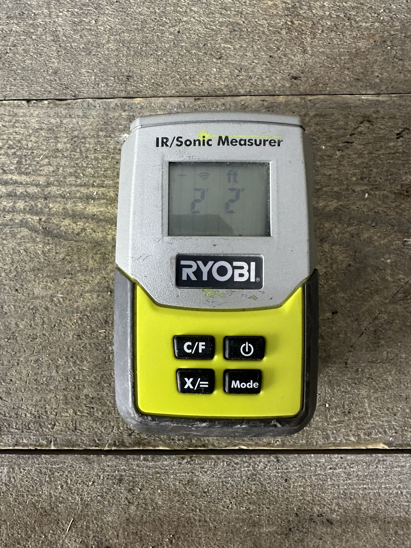 Ryobi Sonic Measurer Infrared Thermometer Laser Pointer E49IR01 TESTED