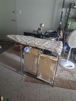 2 in 1 laundry sorter with built in ironing board