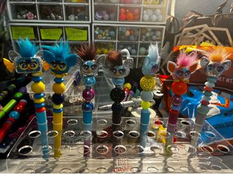 Mini furby  beaded pens