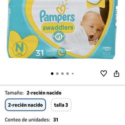🚼 Pampers Swaddlers Newborn – Mitad de Precio