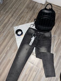 Mcm belt and bag / purple jeans