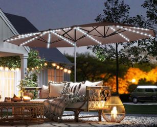 15 ft. Market Patio Umbrella in Tan