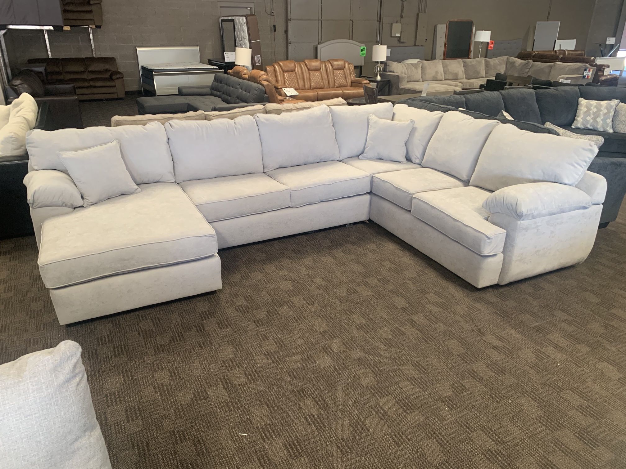 New Light Grey Sectional Couch 