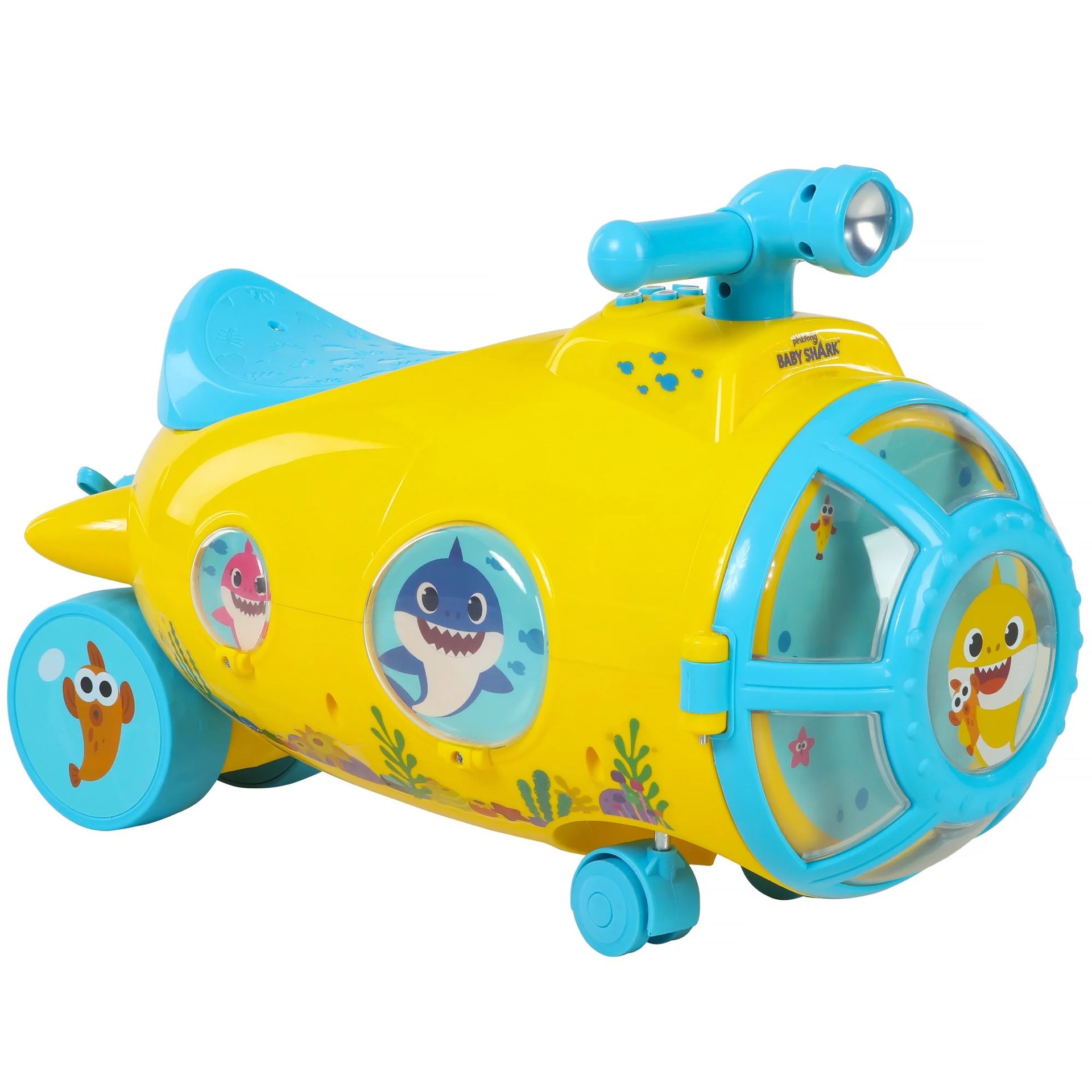 Dynacraft Baby Shark Submarine Foot-to-Floor Ride-on | Toddler Bike | Baby Shark Toy | Baby Shark Ride-On Car | Gift | Fun Active Toy