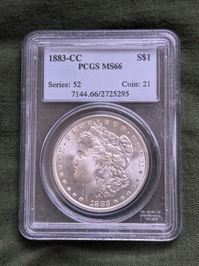1883-CC Morgan Silver Dollar - PCGS MS66