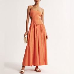 Abercrombie Orange Maxi Dress