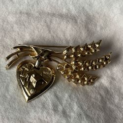 1955 Betty Crocker Crown Trifari Jewelry Heart Brooch - Homemaker Of Tomorrow 