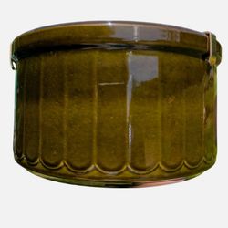 Vintage Ceramic Christmas Tree Stand West Germany Deep Olive Green Rare Pattern This piece is in very good condition and has a beautiful color with a 