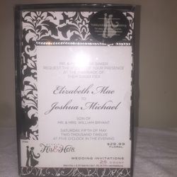 Printable Rhinestone Embellished Wedding Invitations 25 ct
