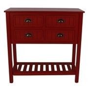 Bailey Bead Board Four Drawer Console Table
Red - 32" W x 14" D x 32" H