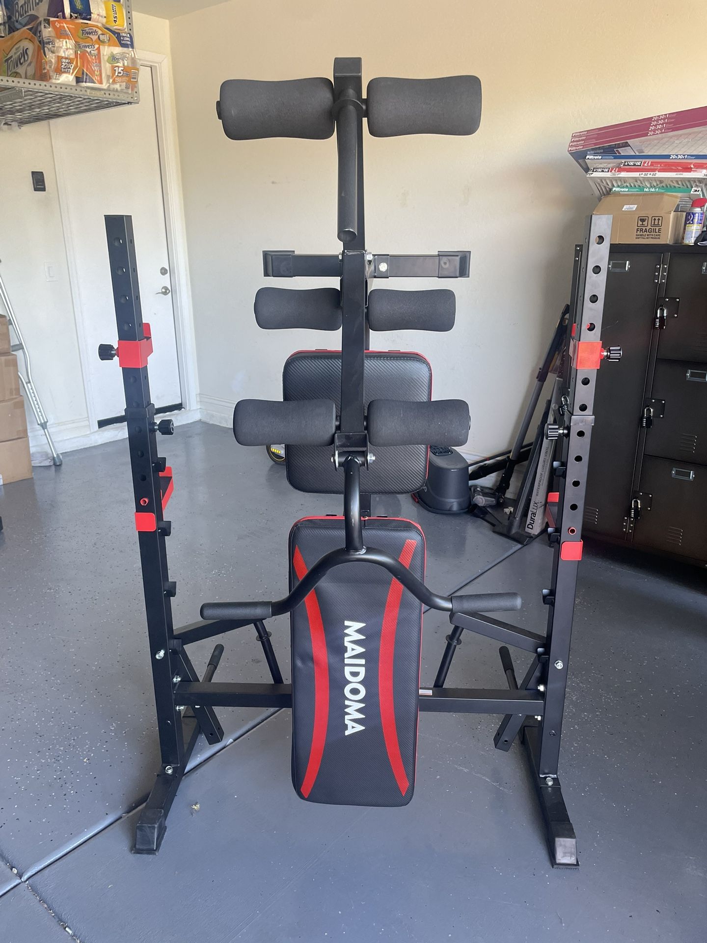 MAIDOMA Weight Bench + Squat Rack