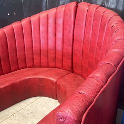 Red Leather Sofa