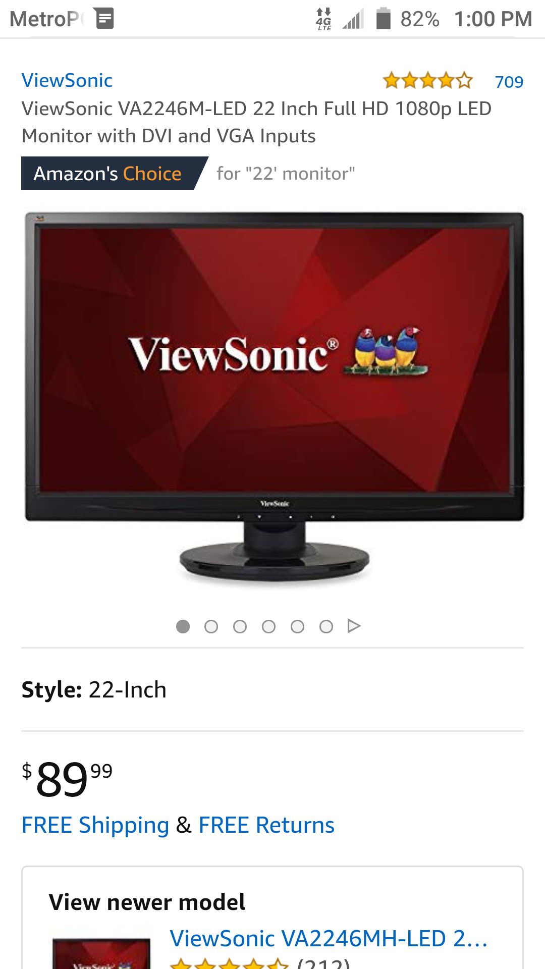 ViewSonic widescreen monitor