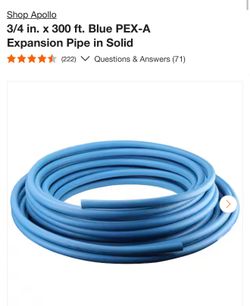 Apollo 3/4 in. x 300 ft. Blue, Red and White PEX-A Expansion Pipe in Solid available NEW