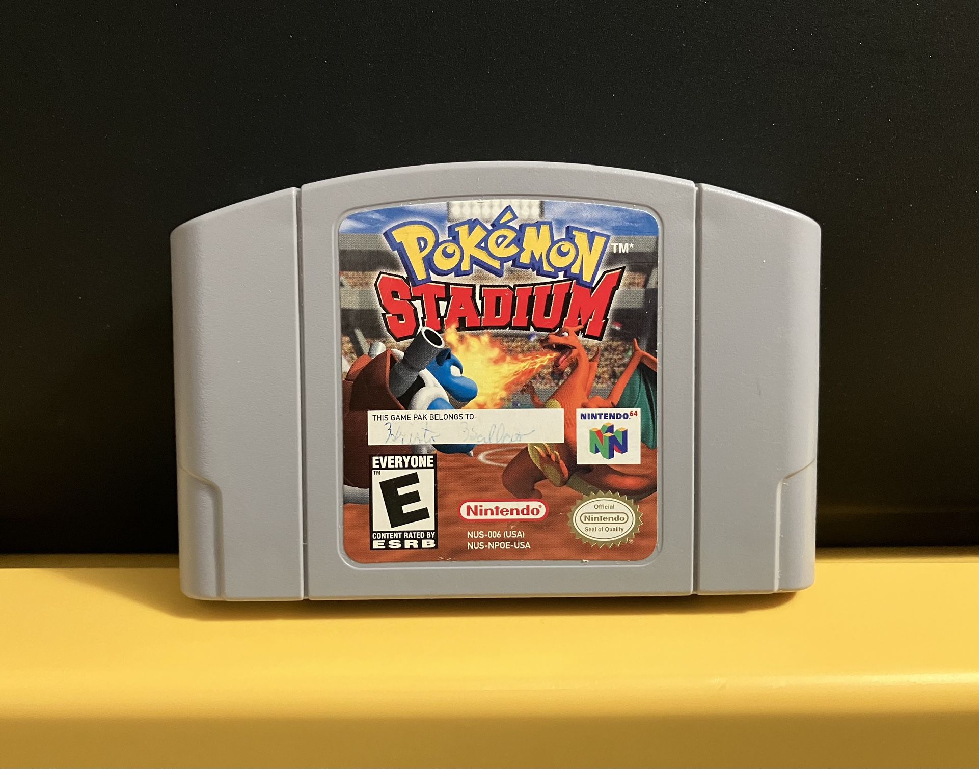 Pokemon Stadium 1 for Nintendo 64 video game console system n64 cartridge Pikachu Authentic One