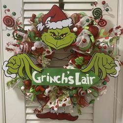 Homemade Grinch Wreath