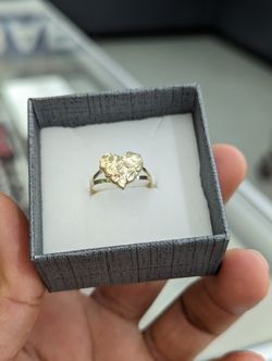10kt Real Gold heart Nugget Ring For Women for Sale in Houston TX