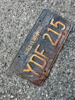 Vintage license plates