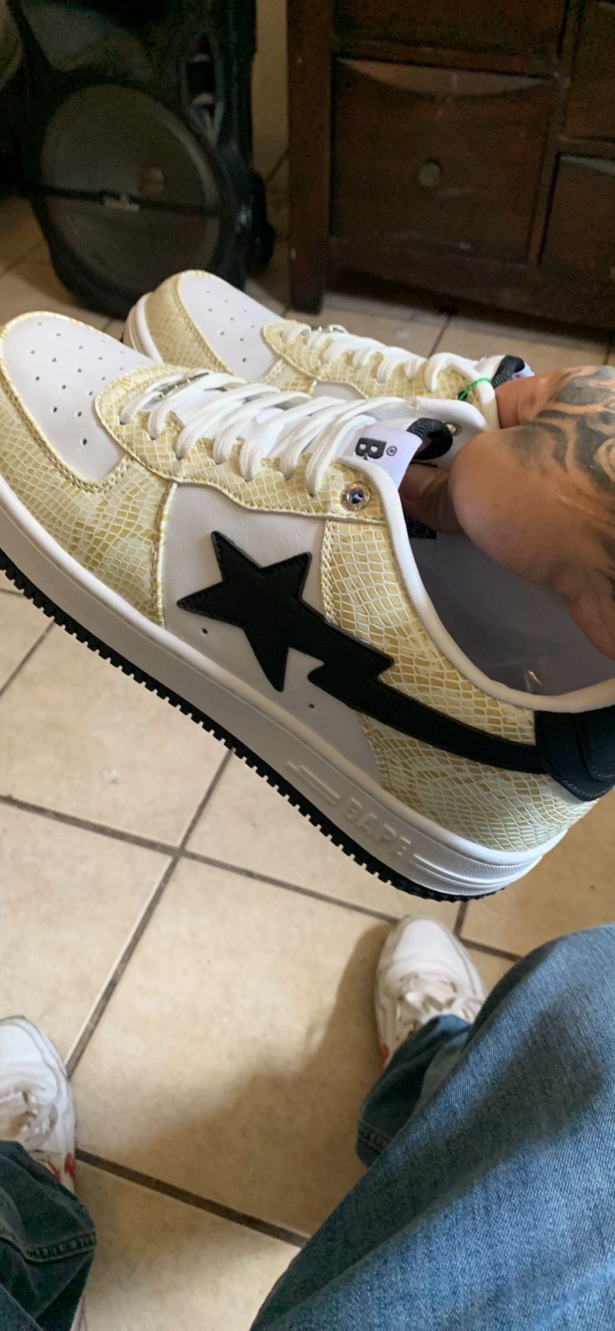 Bape Men's Bapesta Snakeskin