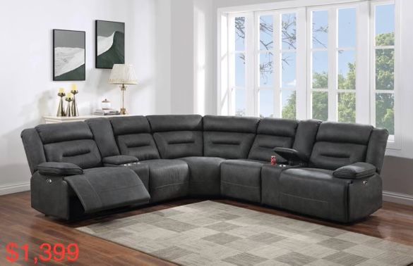 Power Recliner Sectional Sofa 