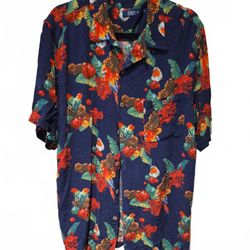 Boca Classics Men's Tropical Hawaiian Short Sleeve Rayon Shirt XXLarge