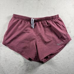 Nike Shorts Women’s Size Medium Pink Dri Fit Running Gym Hiking Athletic #3A